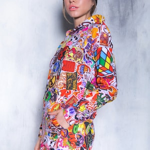 Sticker Bomb Hoodie Side View