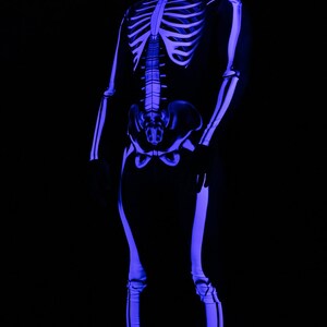 Men Skeleton Halloween Costume Close View