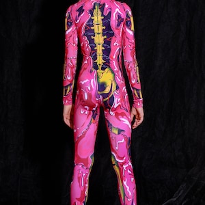 Pink Zombie Halloween Costume For Girls Back View