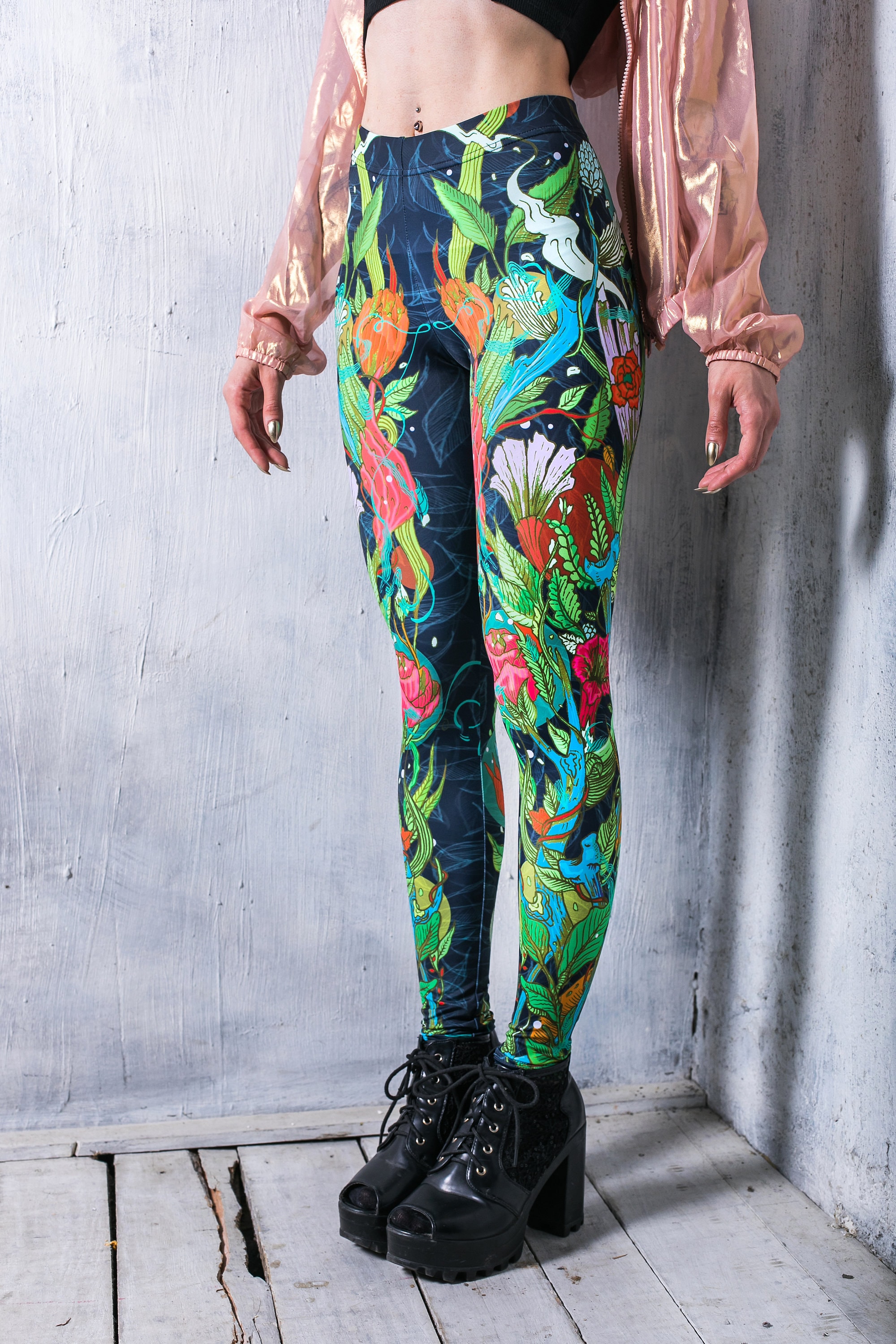 Green Floral Legging main image 1