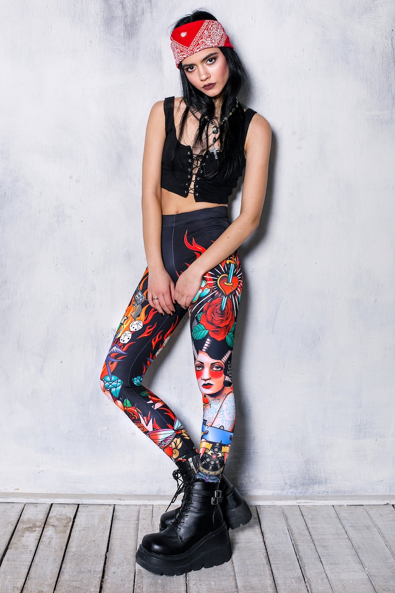 Tattoo Leggings Side View