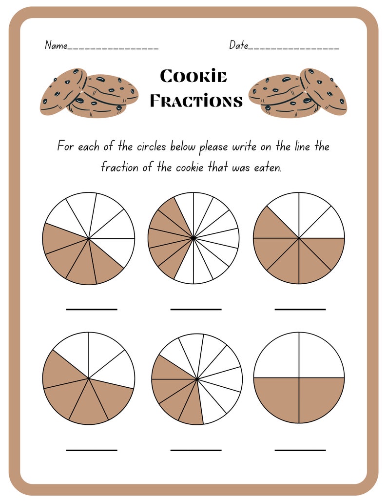Math Fractions Worksheets **DIGITAL** - Etsy
