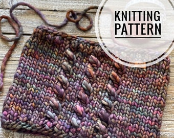 Bubble Wrap Cowl Knitting Pattern – Knit Neckwarmer Scarf (PDF FILE ONLY)