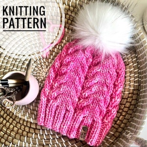 Charites Beanie - Knit Pattern Toque Beanie Hat Pattern - PDF FILE ONLY