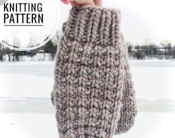 Gala Mittens Knitting Pattern – Super Bulky Wool, Adult Size (PDF FILE ONLY)