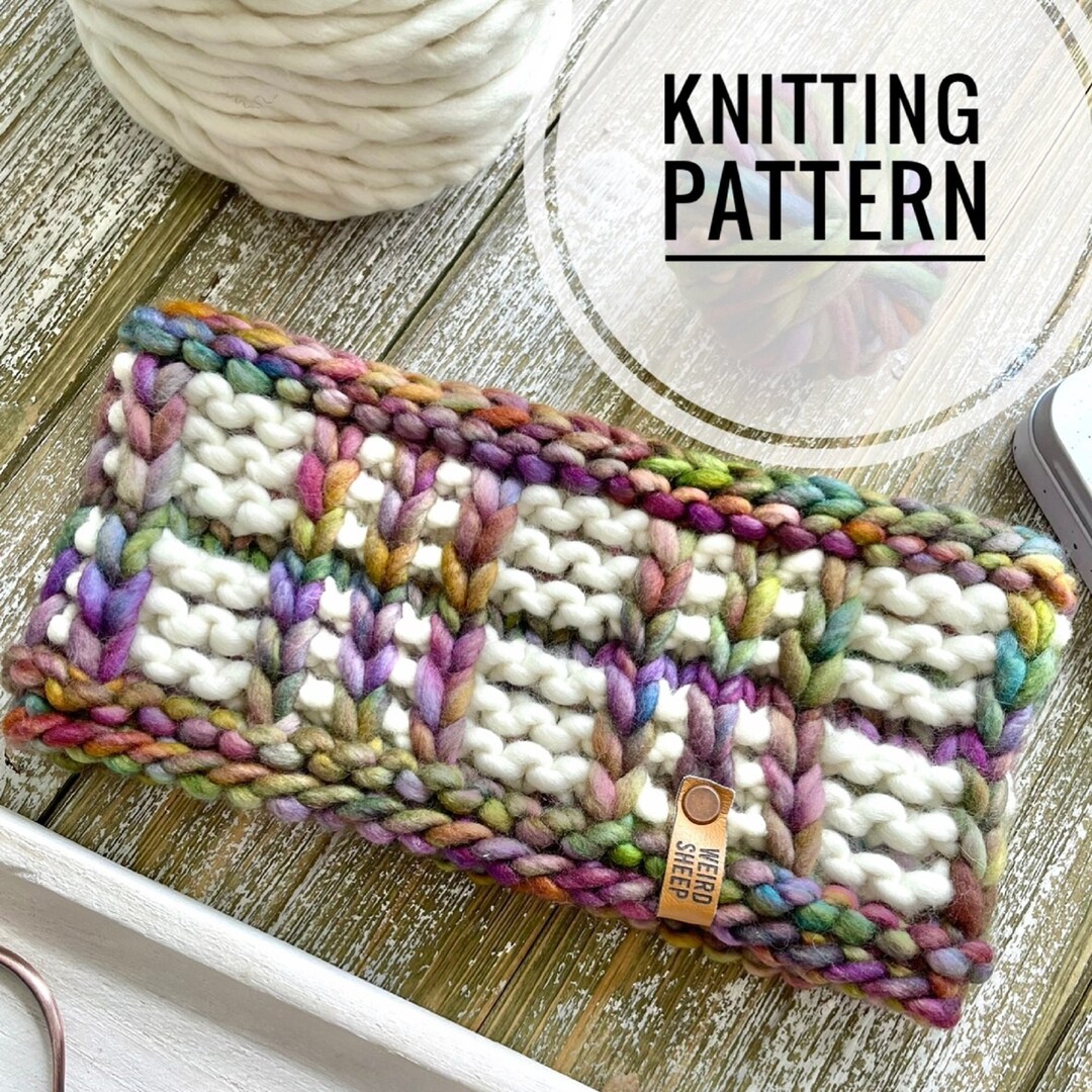 Windowpane Headband Knitting Pattern – Mosaic Knit Beanie (PDF Pattern ...