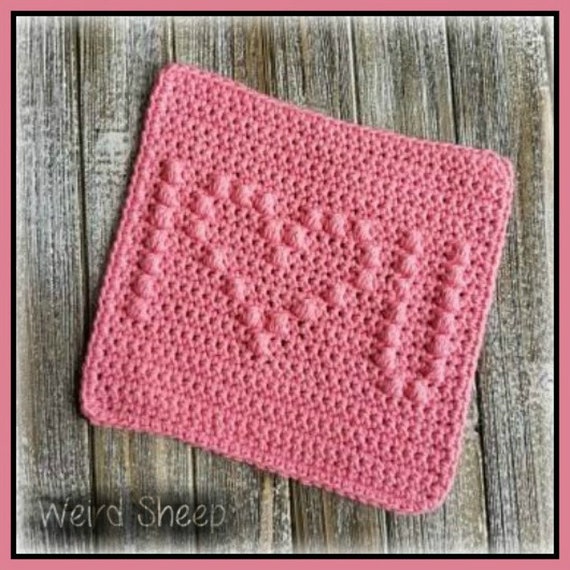 PDF File Only HOME Crocheted Dishcloth Pattern