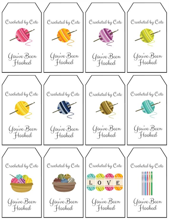 Crochet Knitting Hang Tags for Handmade Items-custom Crocheted