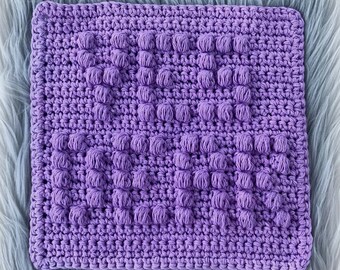 YES DEAR Crocheted Dishcloth Pattern - PDF File Only