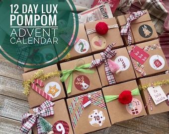 Lux Pompom Advent Calendar | Faux Fur | XL Pompoms | Knitting | Crochet |