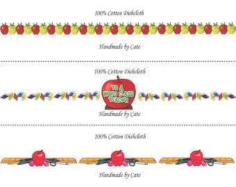 Teacher Dishcloth/Washcloth Labels - PDF File Only