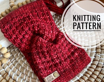 Patrón de diadema de punto Gala Twist – Gorro apto para principiantes, grosor Aran y Worsted (SOLO ARCHIVO PDF)