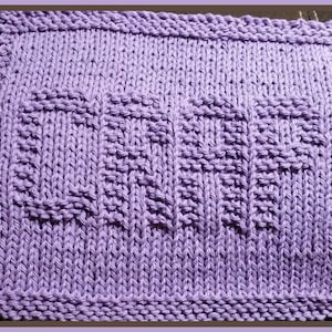 CRAP Knitted Dishcloth Pattern - For F*ck&#39;s Sake - PDF File Only