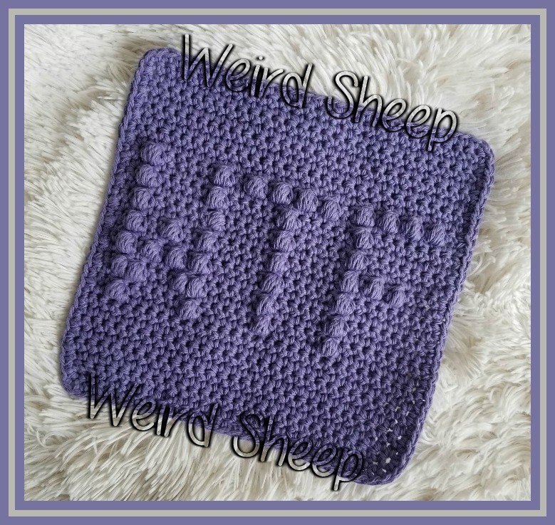 PDF File Only HOME Crocheted Dishcloth Pattern
