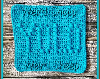 YOLO Crocheted Dishcloth Pattern - PDF File Only