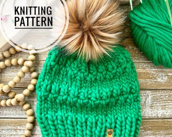 Evaline Beanie - Knit Pattern - PDF FILE ONLY