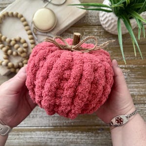 Terra Cotta Medium Knit Pumpkin | Blanket Yarn | Home Decor | Fall Decor | Halloween | Thanksgiving | Pumpkin