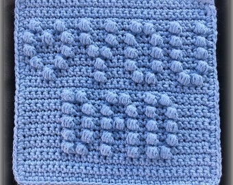 Love You DAD Crocheted Dishcloth Pattern - PDF File Only