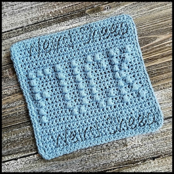 PDF File Only HOME Crocheted Dishcloth Pattern