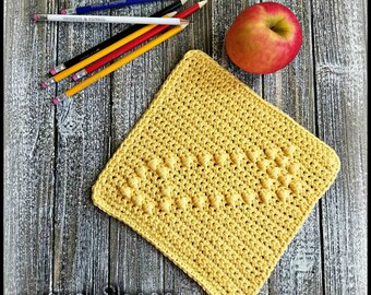 Pencil Crocheted Dishcloth Pattern - PDF File Only