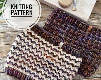 Gala Cowl Knitting Pattern – Beginner Friendly Neckwarmer (PDF FILE ONLY)