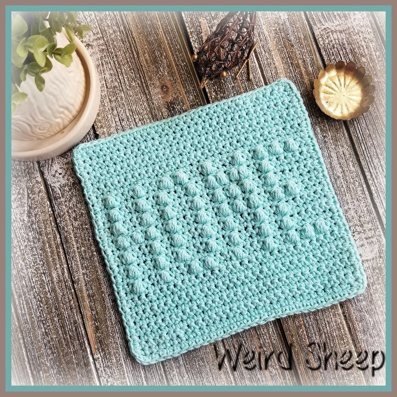 PDF File Only HOME Crocheted Dishcloth Pattern