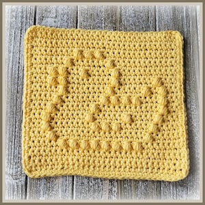 Rubber Duckie Crocheted Wash/Dishcloth Pattern - PDF File Only