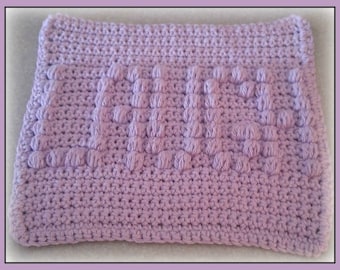 LAUGH Crocheted Dishcloth Pattern - PDF File Only