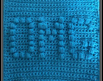 OMG Crocheted Dishcloth Pattern - PDF File Only