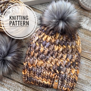 Super Bulky Knit Beanie Pattern – The Solace, Adult Size (PDF Pattern)