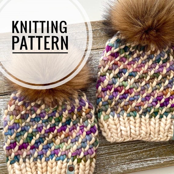 Kaleidoscope Hat Knitting Pattern – Toque Beanie (PDF Pattern)