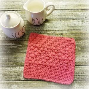 224 - Today, Tomorrow and Forever- Crocheted Dishcloth Pattern - PDF File Only