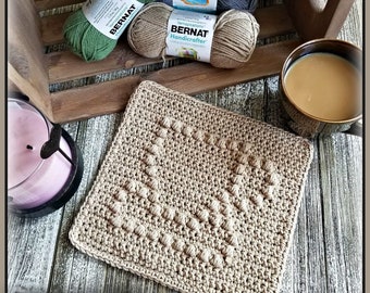 Cuppa Crocheted Dishcloth Pattern - PDF File Only