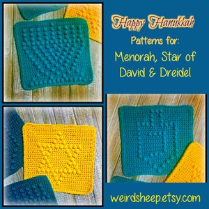 Hanukkah Dishcloth Pattern Combo - PDF File Only