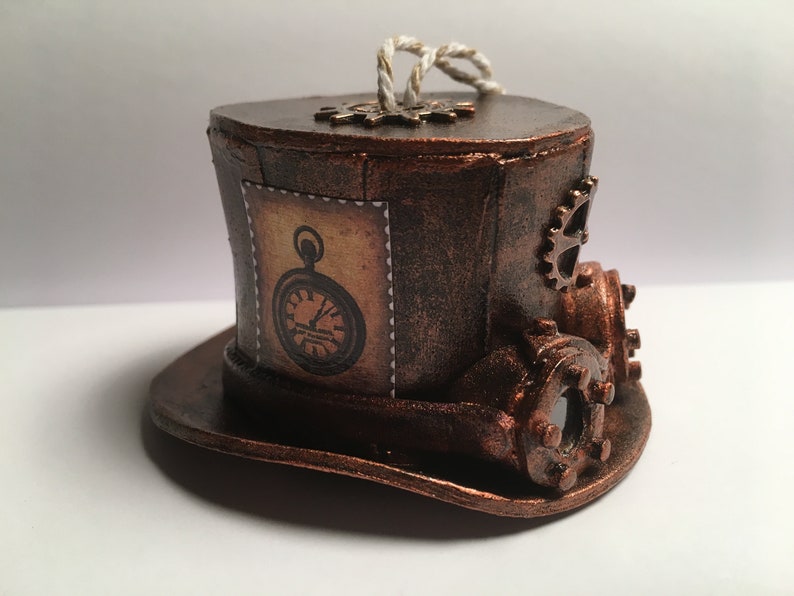 Mini Top Hat with Goggles Ornament