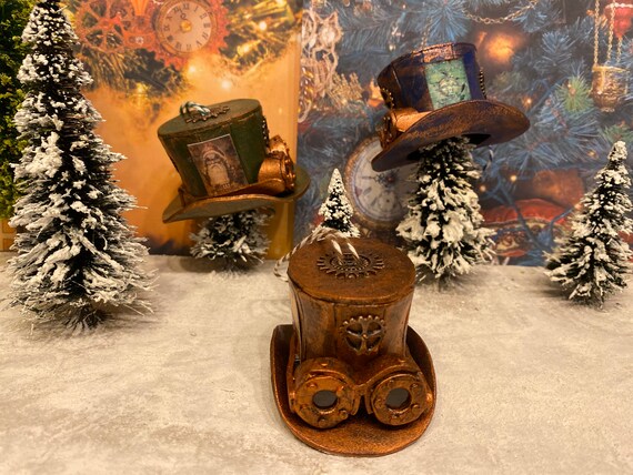 Christmas| Autumn Mini Top Hat, Steampunk hat Steampunk Hat, Mini Top Hat, Tea Party, Gothic Hat, Lolita  main image 2