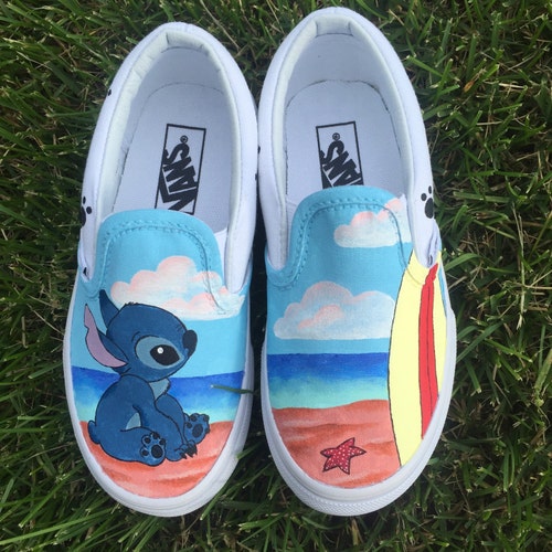 Hand-painted Disney Stitch Shoes - Etsy