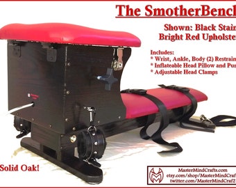 Solid Oak SmotherBench - Queening Throne, facesitting, fetish furniture, BDSM, Smother Box, Smother Box