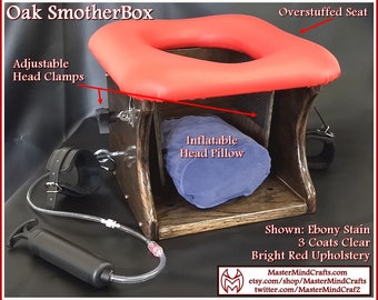 Smother Box ; BDSM, Queening Chair, SmotherBox, Facesitting Solid Oak!