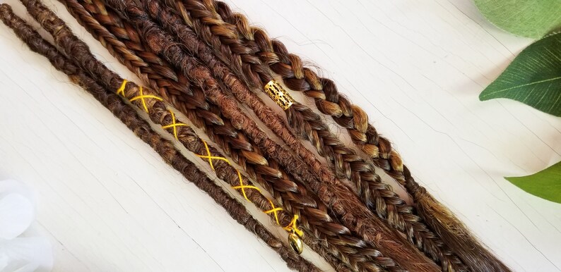 Natural Shades 4 De Synthetic Dreadlocks Accent Set 12 17 Etsy