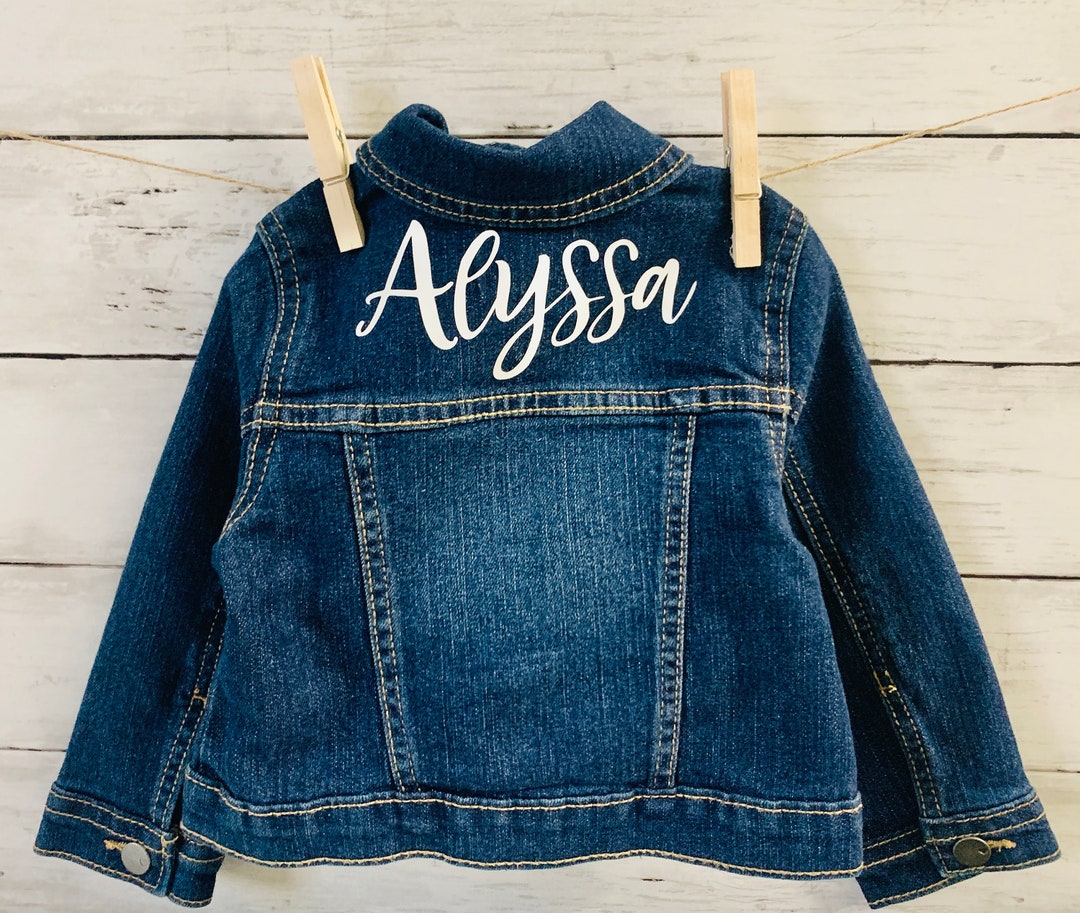 Baby/toddler Custom Name Jean Jacket Multiple Font Options & Font