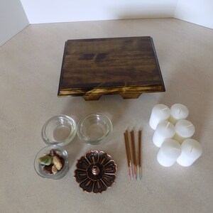 Mini Meditation Kit,Mediation Starter Kit,Mediation Altar,Alter shelf,Meditation table,Travel mediation altar,Shrine image 4