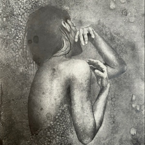 New   drawing with pencil & graphite on paper. Contemporary British artwork by fine artist Neyha Sofat