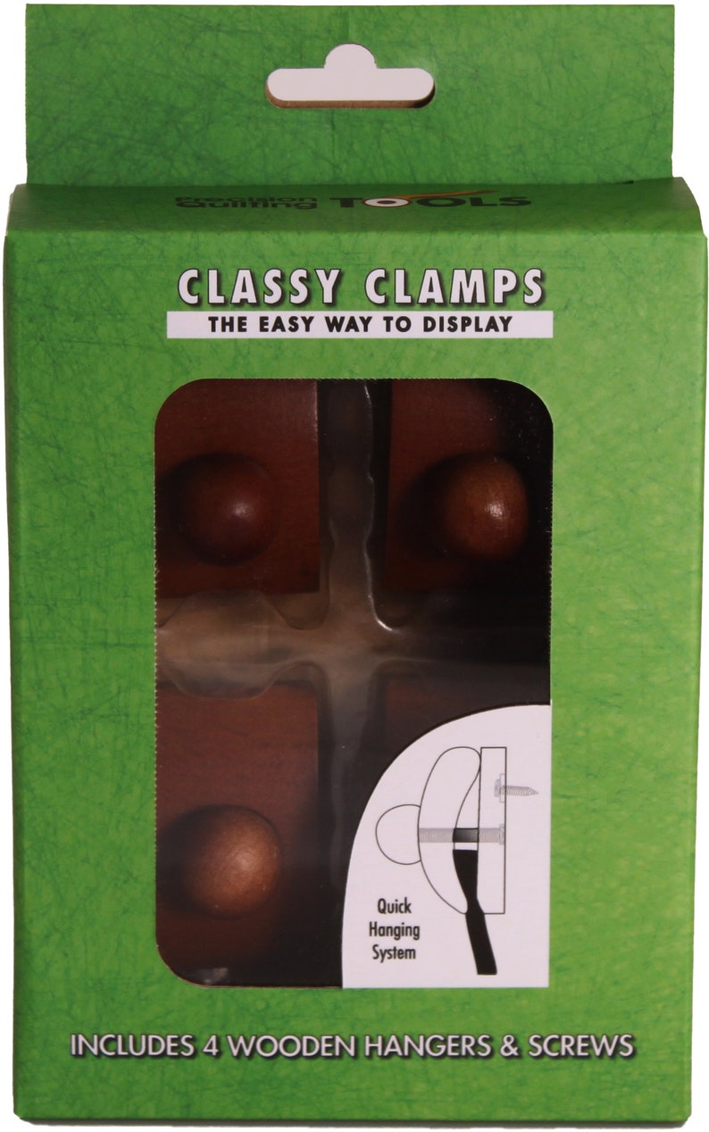 Classy Clamps Wooden Quilt Hangers 4 Large Clips Dark and Etsy