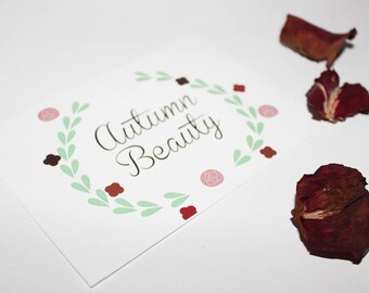 "Autumn Beauty" post card