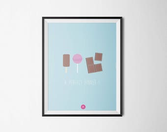 "A perfect dinner" A4 poster