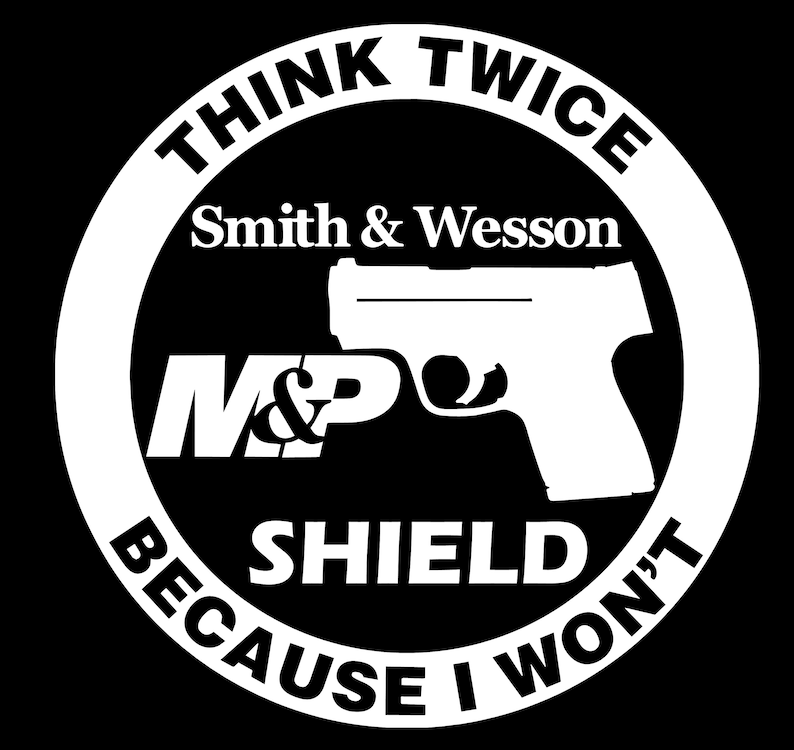 (2-Pack) Think Twice I Won't Cell Phone Sticker - 2A Gun Rights Graphic Decal