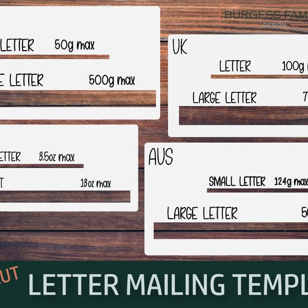 Letter mailing templates | Slot of doom SVG cut file