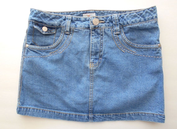 Vintage Girls Skirt Circo Skirt Denim Skirt with … - image 1