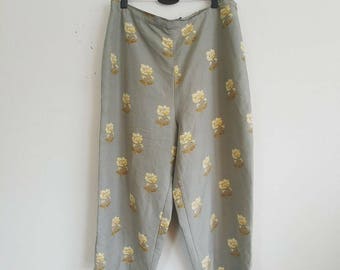 Vintage Floral Culotte Pant